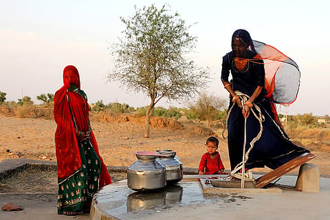 Collecting water from underground water tank